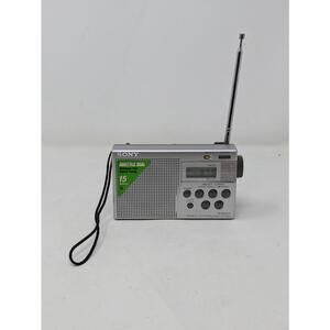 SONY ICF-M260 Portable Radio FM/LW with 15 Presets Silver Digital Tuner Clock